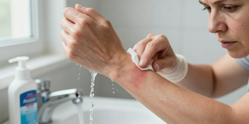 eau de javel sur la peau